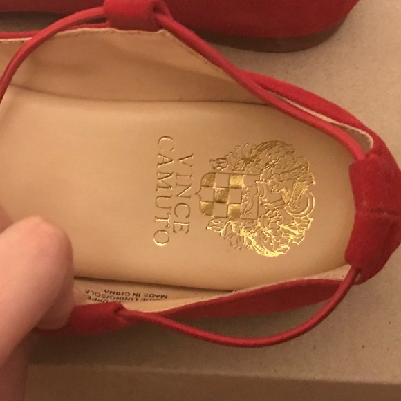 Leather Manmade Red Flat Party/Office/Casual - Picture 7 of 9